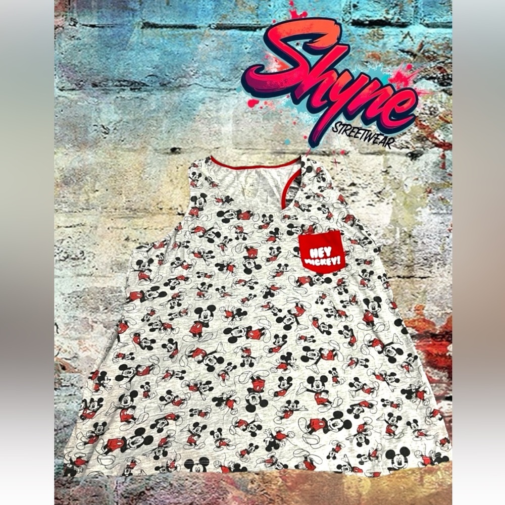 Mickey Mouse Disney Tank Top large Y2K